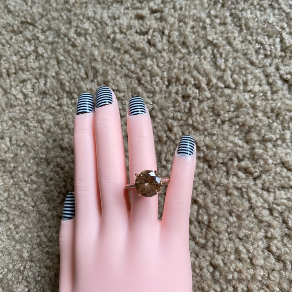 Bang rose gold bling carat engagement wedding ring - Picture 2 of 4